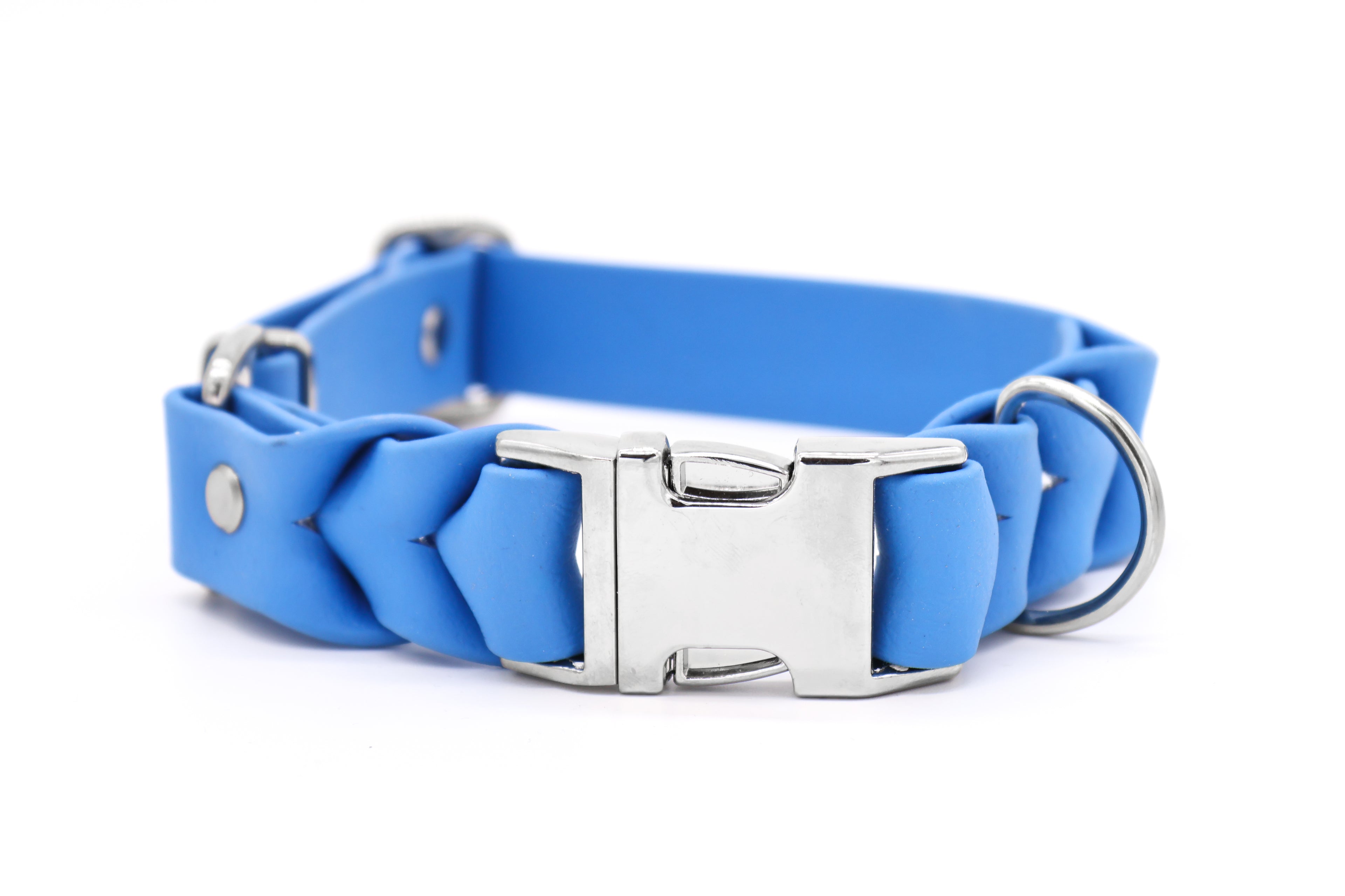 Basic Biothane Halsband 25mm Azurblau