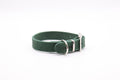 Basic Leder Halsband 25mm Dunkelgrün