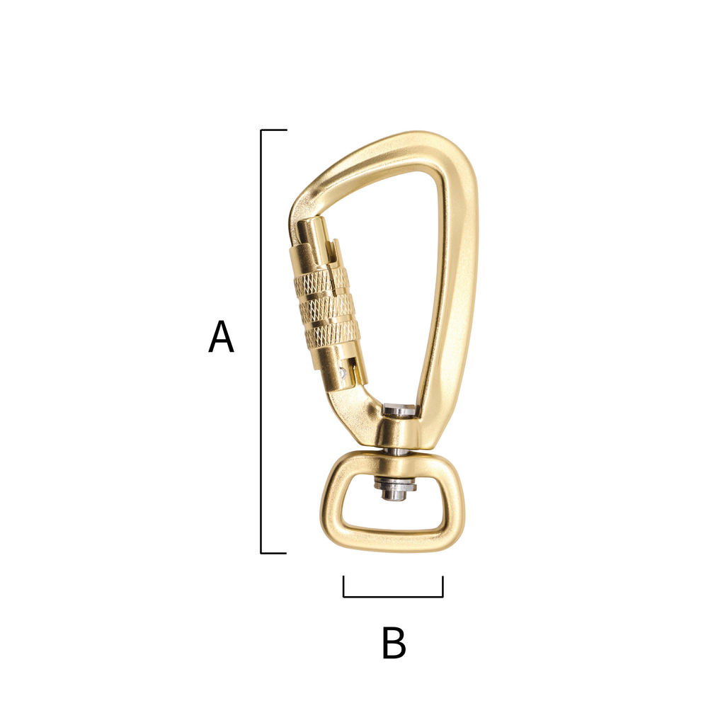Sicherheitskarabiner Weißgold
