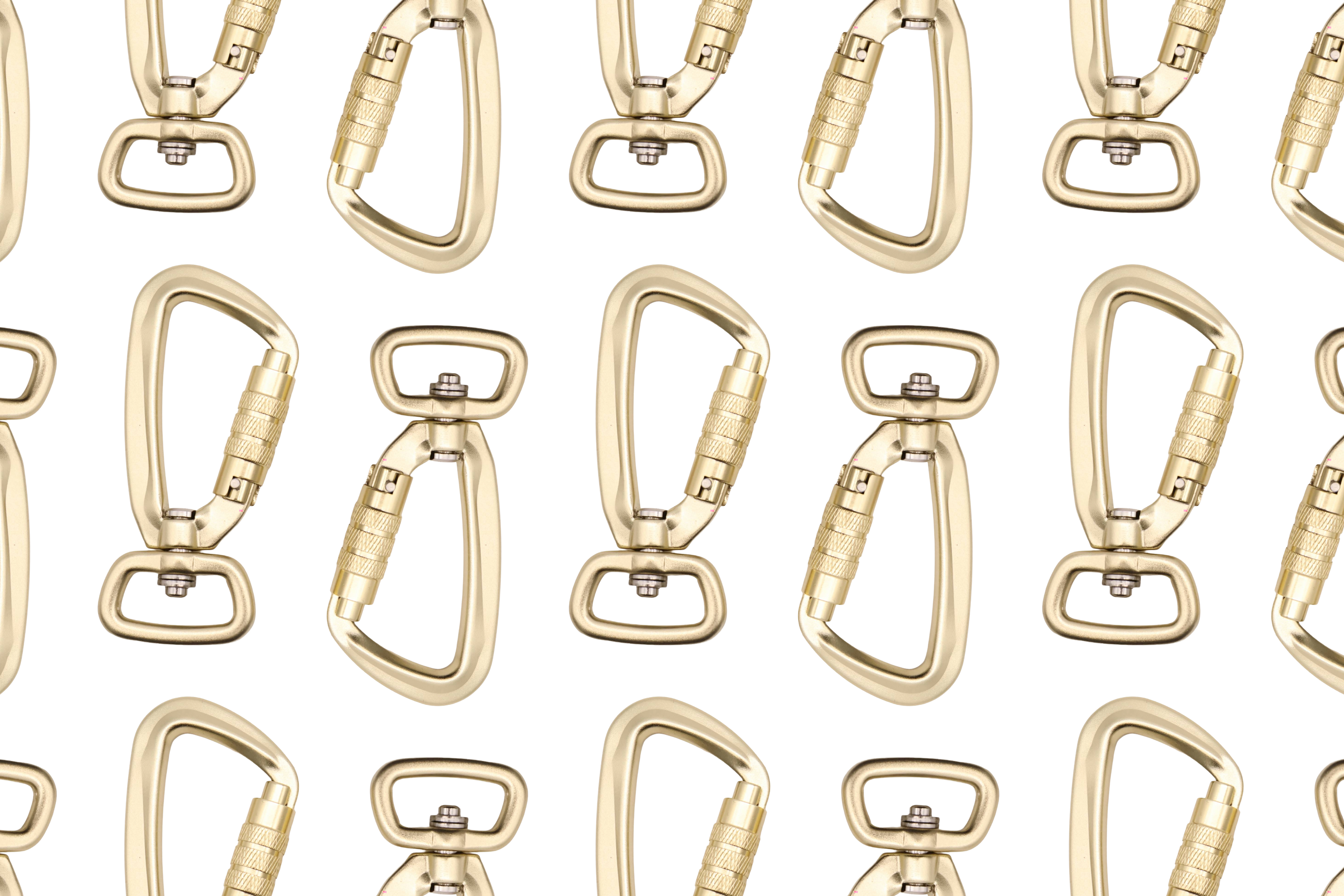 Sicherheitskarabiner Weißgold